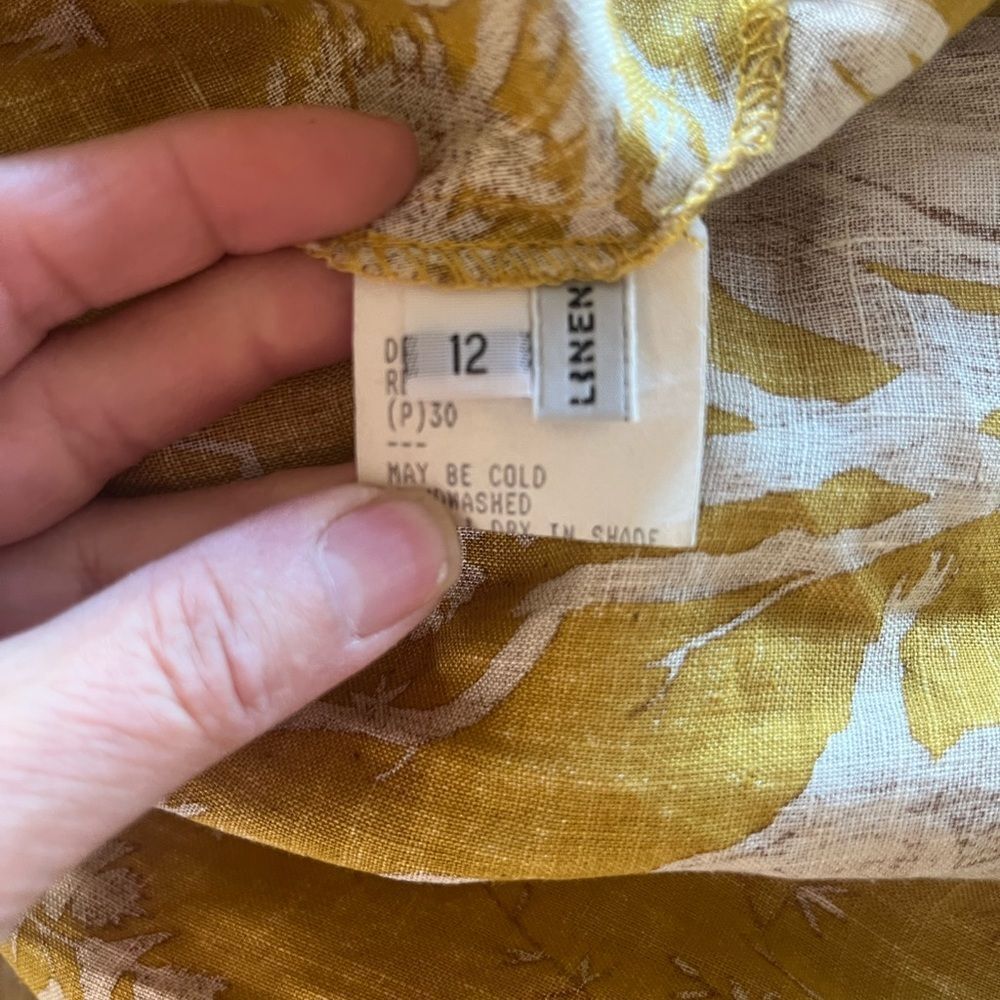 Dries Van Noten Linen Oriental Toile Coquette Tank Maxi Dress Women’s 12 Or M - Picture 7 of 9